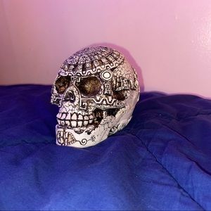 Artisan Aztec Ceramic Skull (from Mexico)
